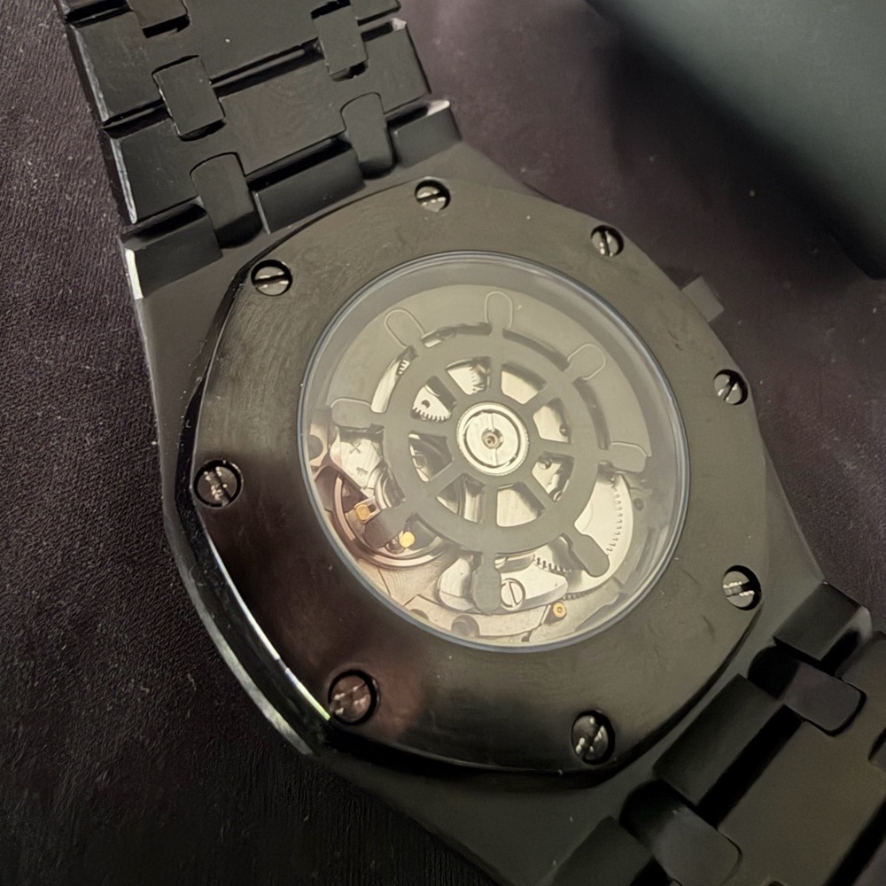 Custom Mod Oak Automatic Watch NH35 Blue Dial – Sapphire Back - Picture 3 of 7